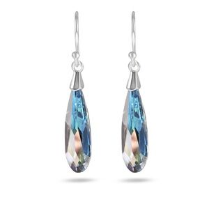 NEW Sterling Silver Crystal Drop Earrings